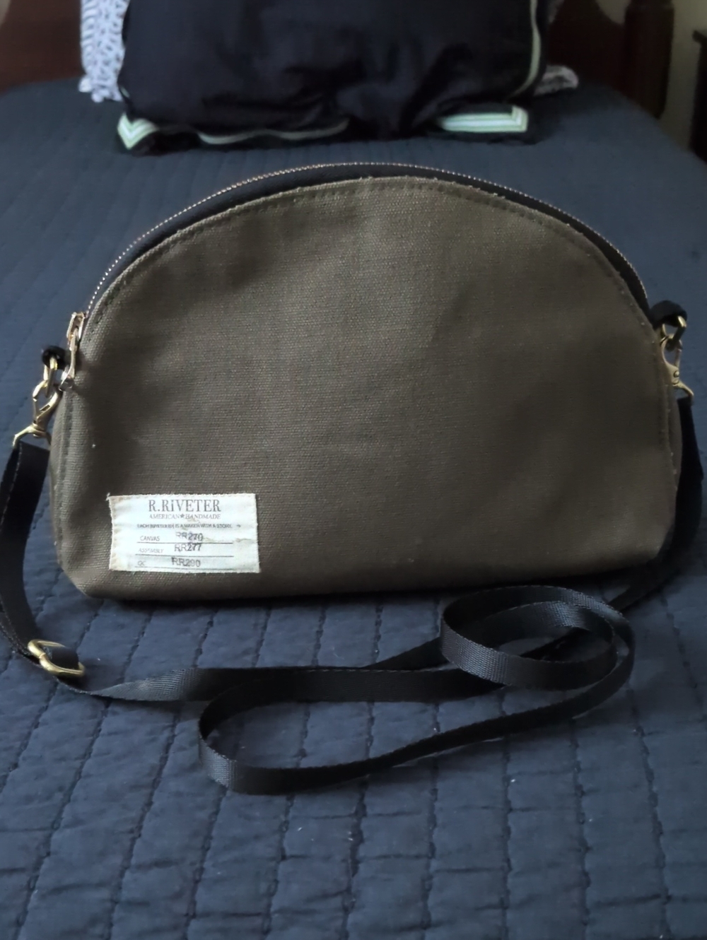 R. Riveter Canvas Hopper Crossbody Bag